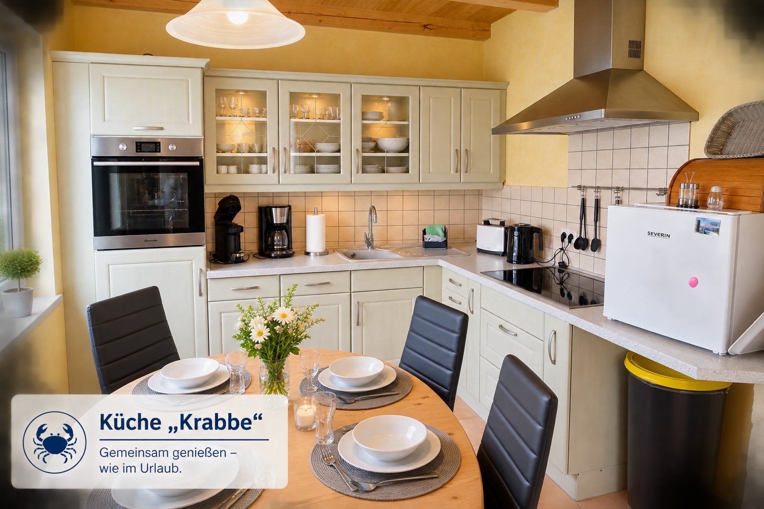 Küche gedeckt · Haus Krabbe