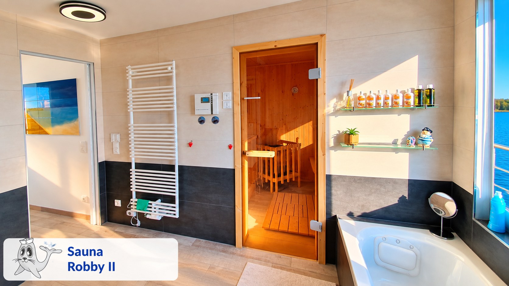Bad mit Sauna · Haus Robby II