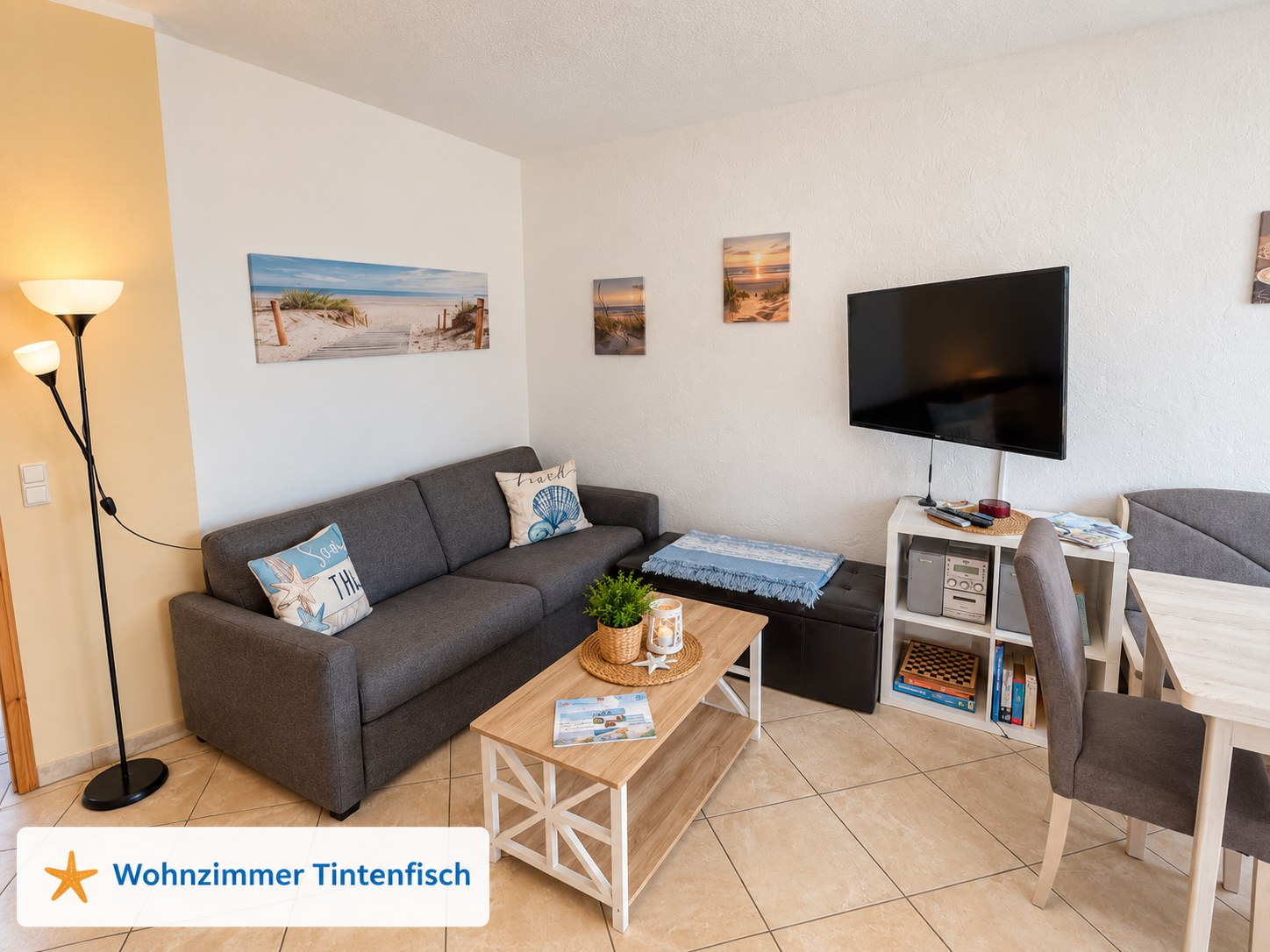 Wohnzimmer · Ferienwohnung Tintenfisch